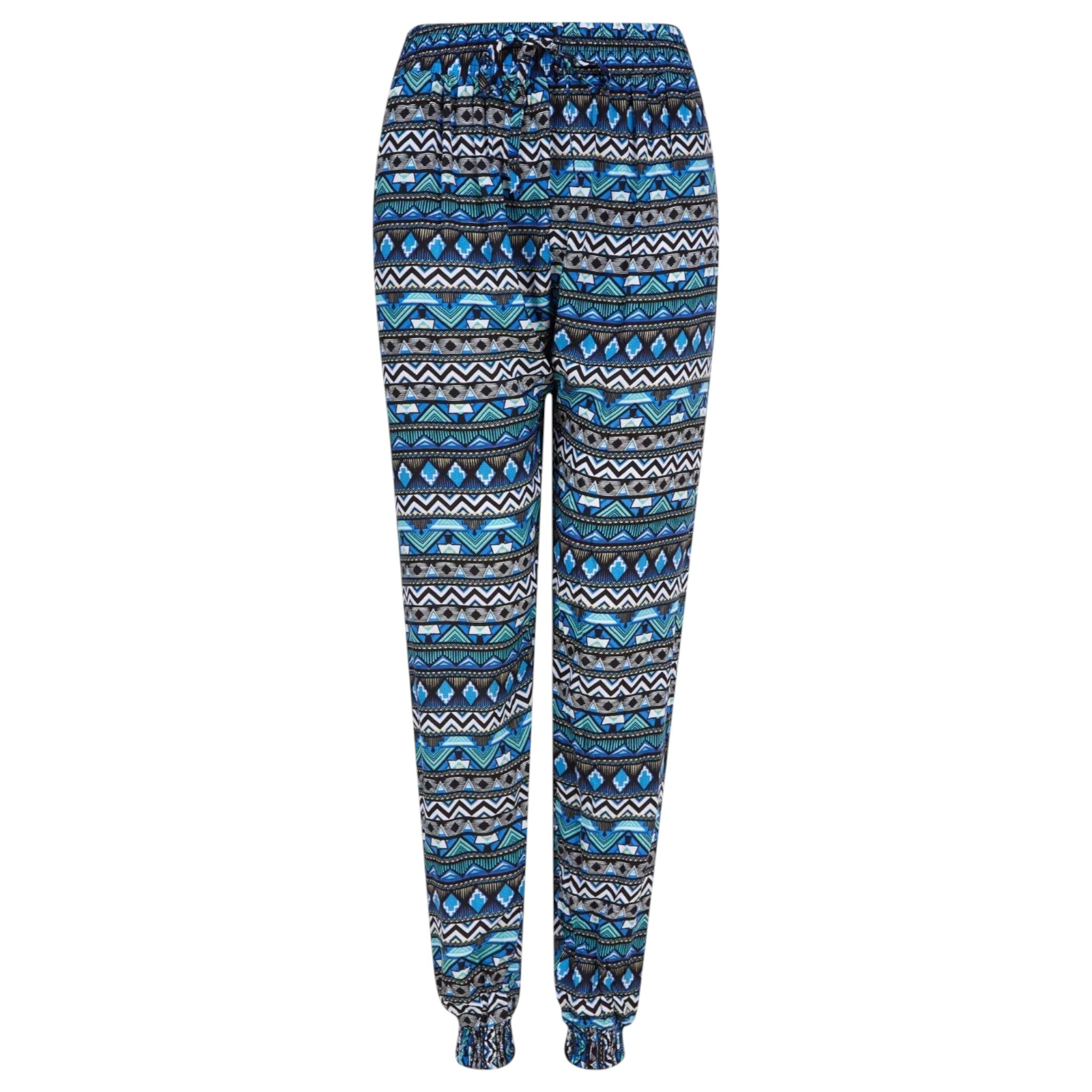 Ladies Aztec Printed Palazzo Trousers